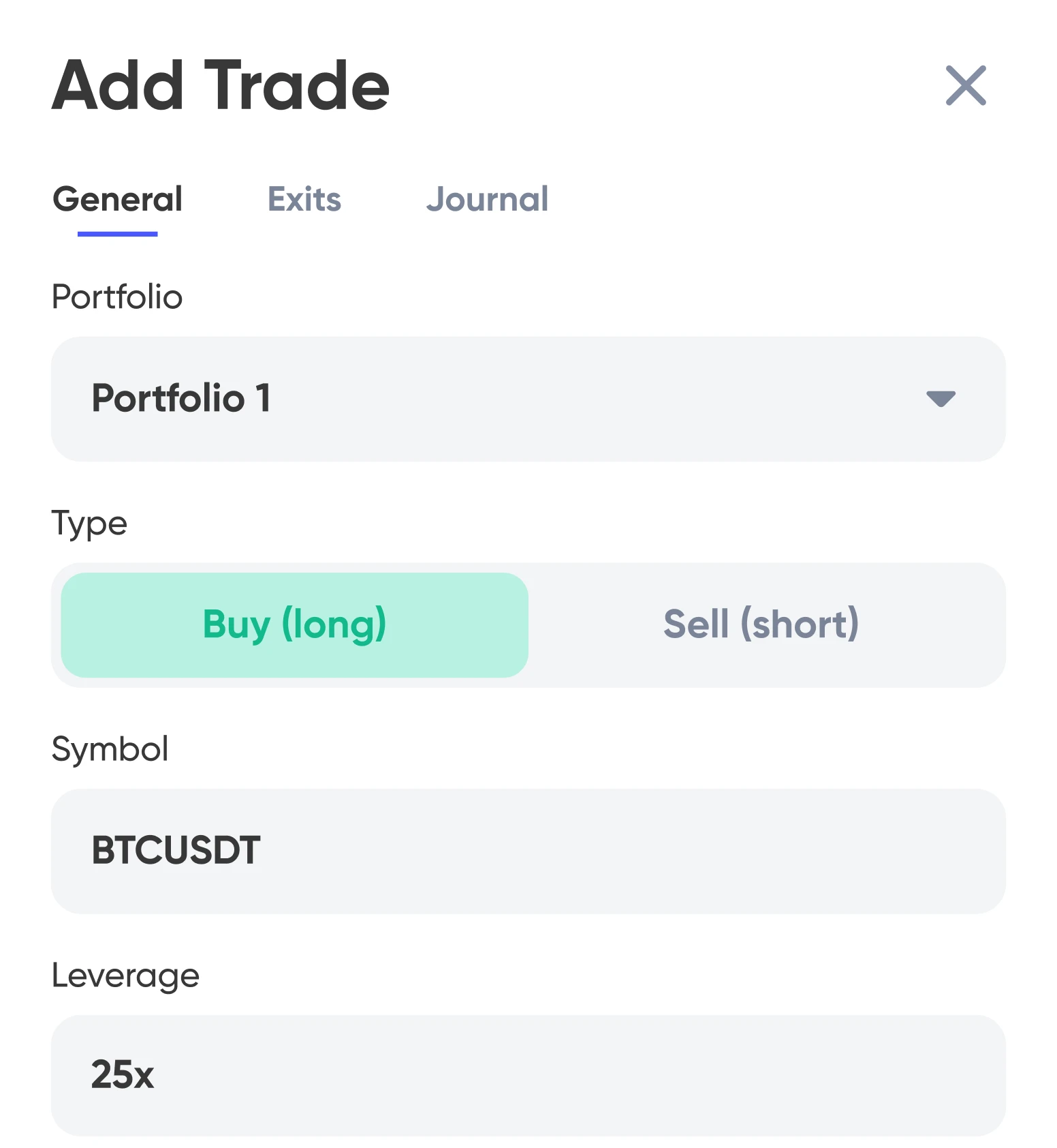 Example layout of a Paper Trade balance configuration adjustment being added inside UltraTrader.
