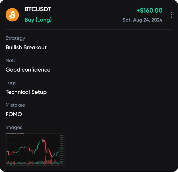 trade journaling screenshot 2 dark theme